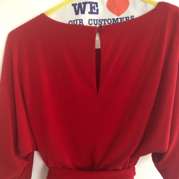 Red Open Sleeve Dress 💃🏼 size 6 - Picture 4 of 6